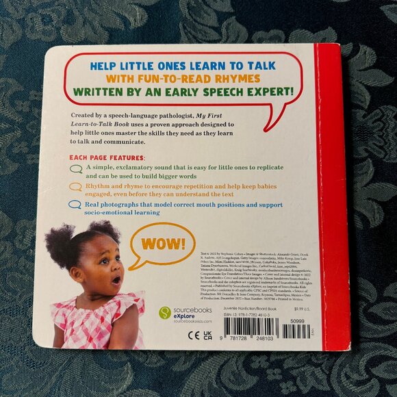 “My First Learn to Talk Book” board book by Stephanie Cohen, speech therapist - Picture 2 of 4